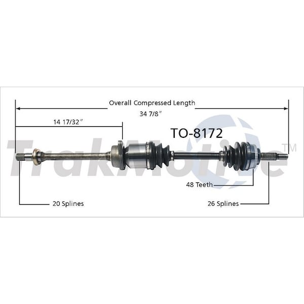 Surtrack Axle Cv Axle Shaft, To-8172 TO-8172 - main